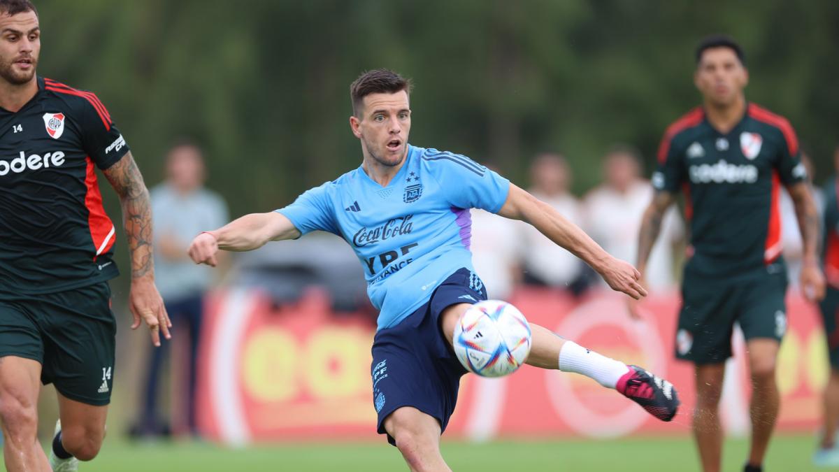 Lo Celso particip del amistoso con el Millonario Foto TWArgentina