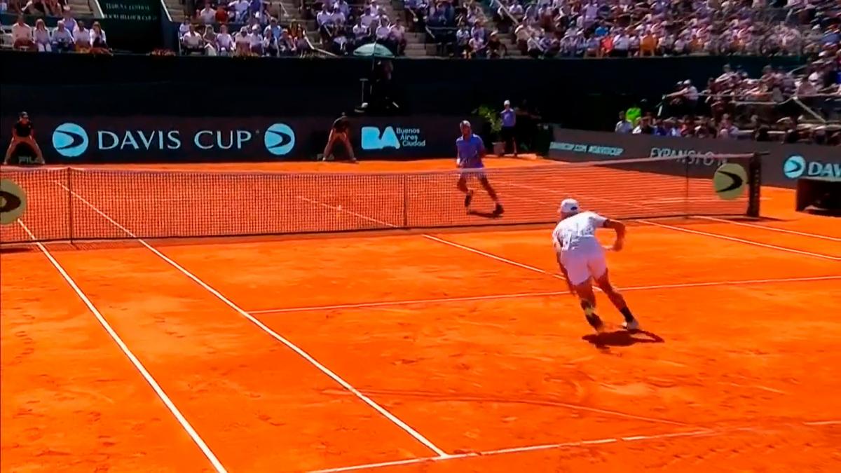 Cerndolo abre la serie entre Argentina y Lituania por Copa Davis Foto ImagenTv TyC Sports